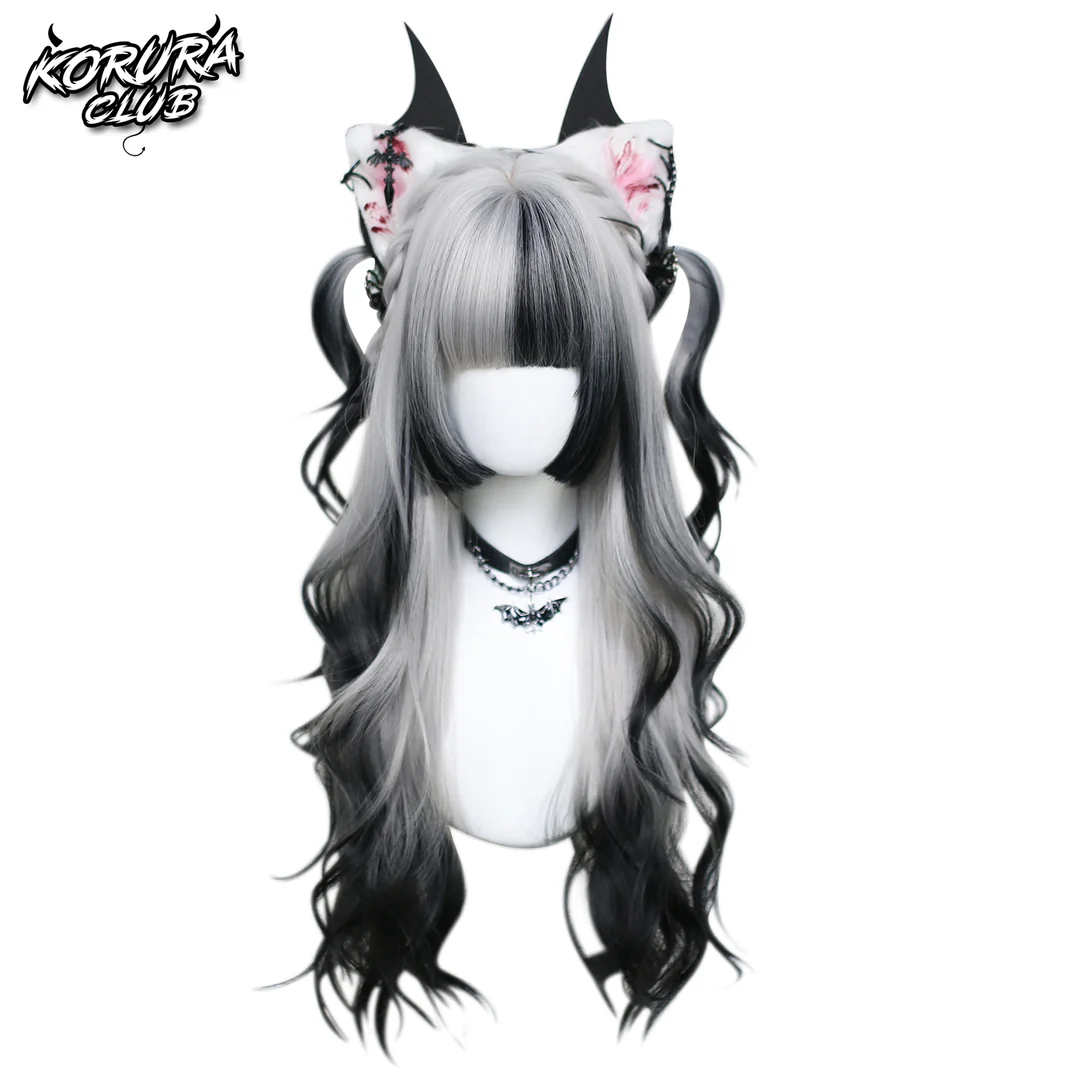 Korura Original Wig #008 Black and White – AkaiYoru Hime