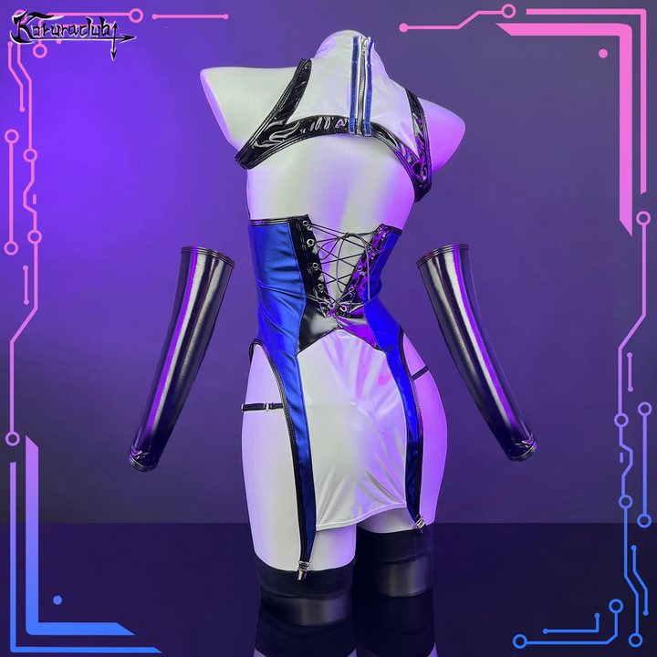 Pre-sale Blue And White Cyber Cheongsam KO61