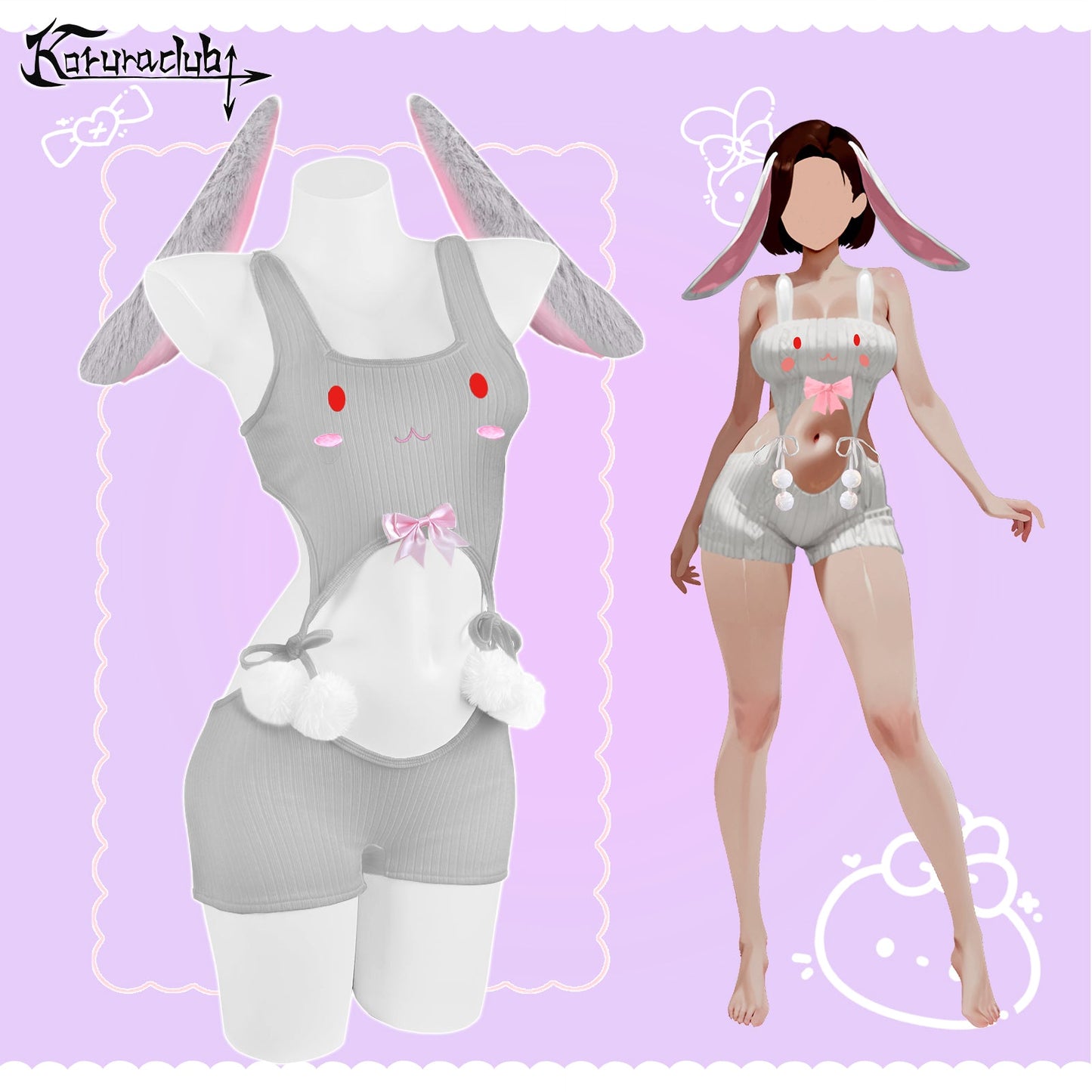 Adorable Cute Bunny Pajama KO93
