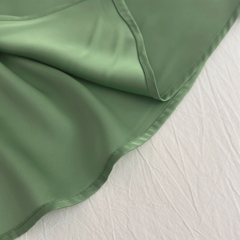 Satin ribbon fishtail dress S348