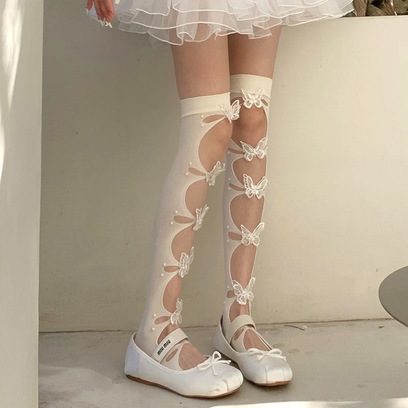 Bow lace stockings SS3194