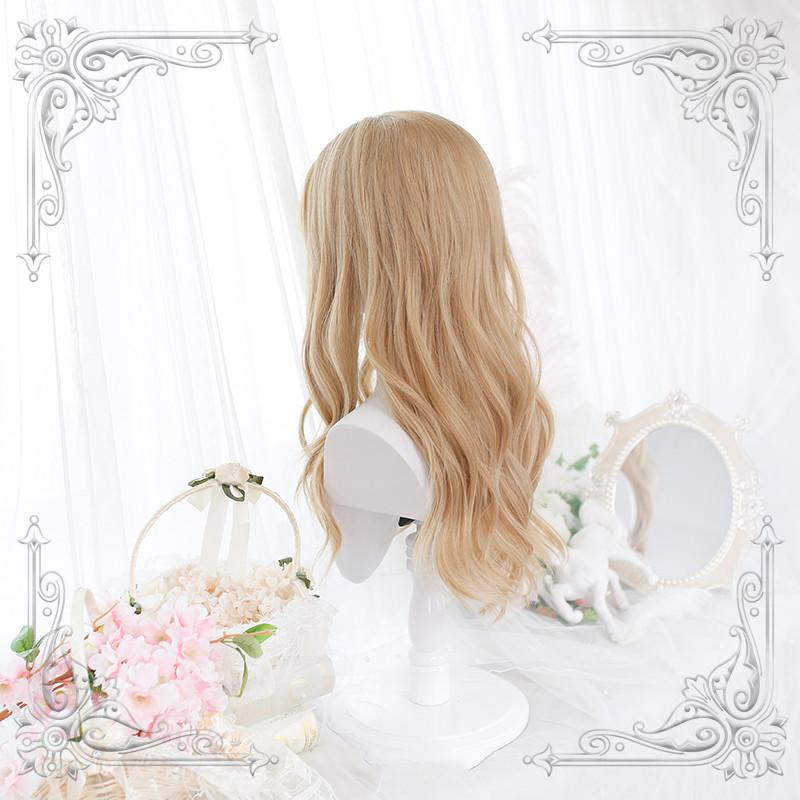 Lolita gold Long Curly Wig WS1014