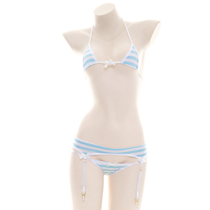 Strappy striped bikini SS1209