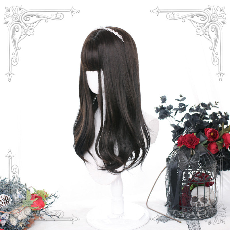Lolita Black Yellow Straight Wig WS1078