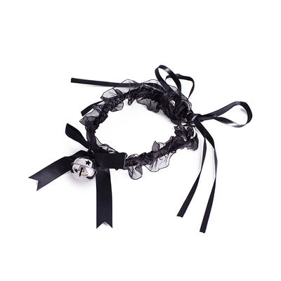 Big Bell Bowknot Cat Lace Neck Strap Traction SS1115