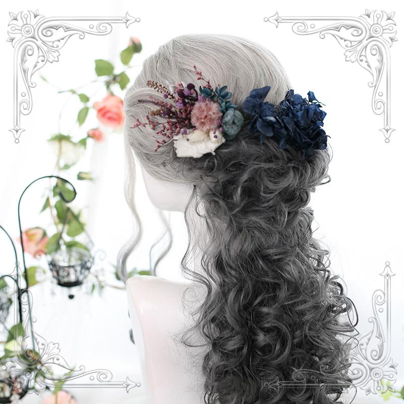 Lolita Grey-Green Curly Hair Wig WS1005