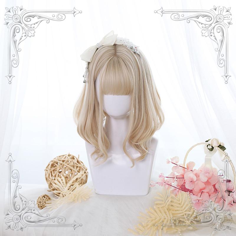 Lolita short hair gold wig WS1316