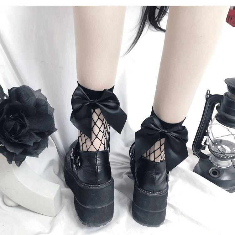 Lolita dark black fishnet socks SS1226