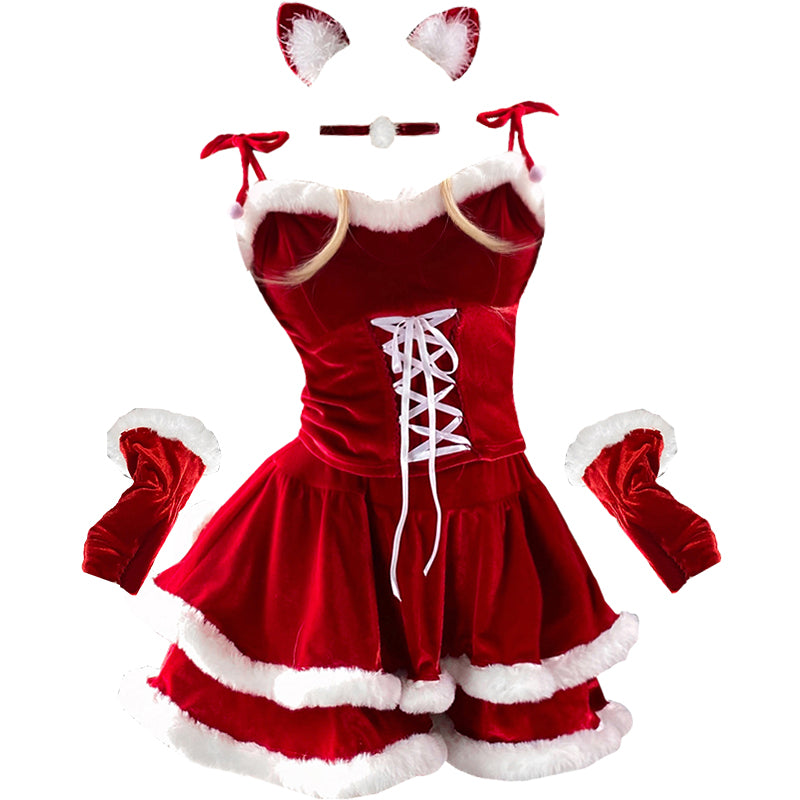 Sexy Bunny Girl Christmas Maid Outfit SS2692