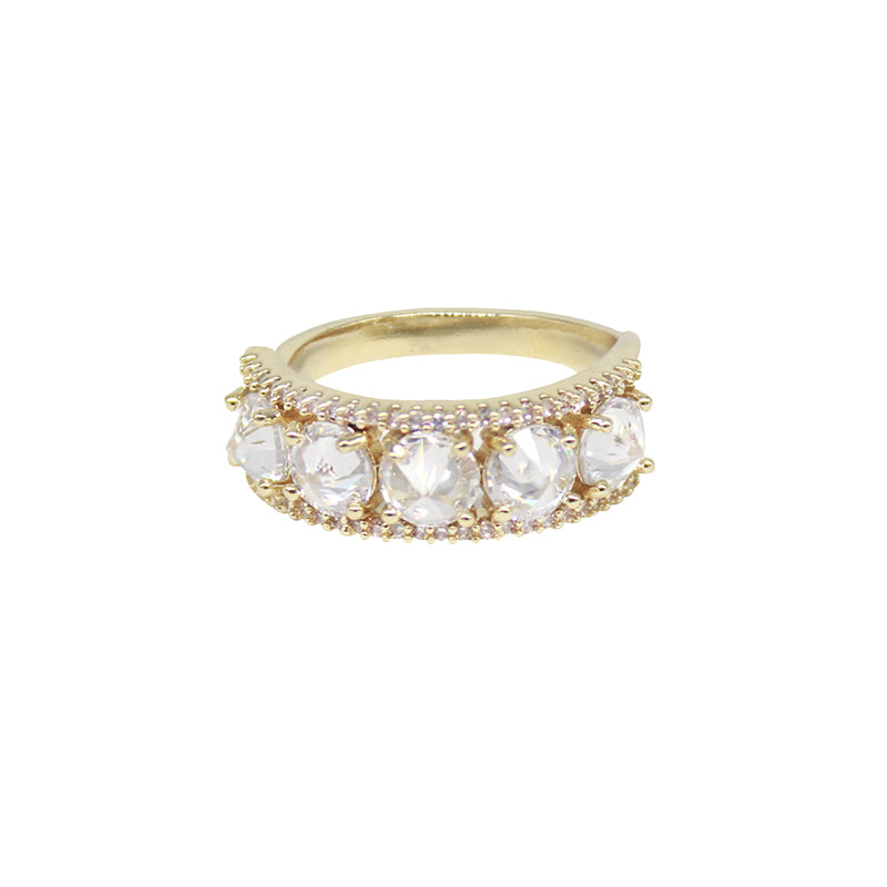 Zircon full diamond open ring SS2406