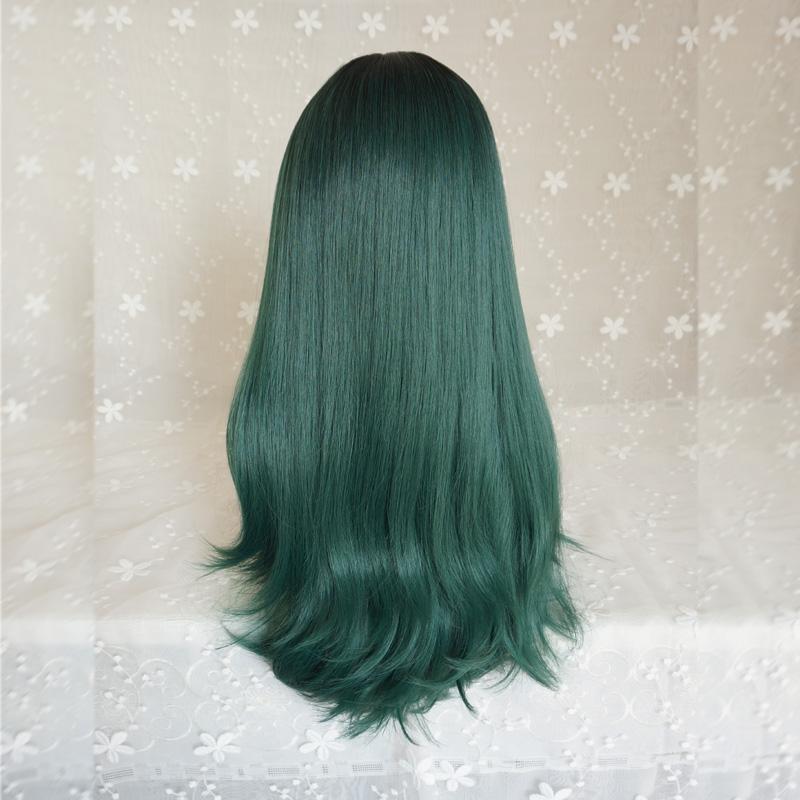 Green long hair gradient color lolita wig WS1243