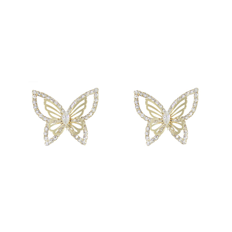 Butterfly glitter diamond earrings SS2391