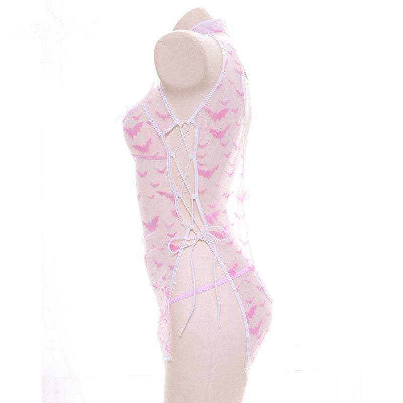 Pink transparent cheongsam pajamas SS2574