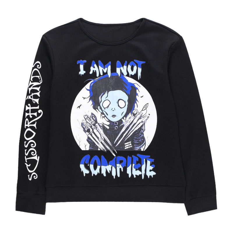 Black Hoodless Pullover Sweatshirt SS2289