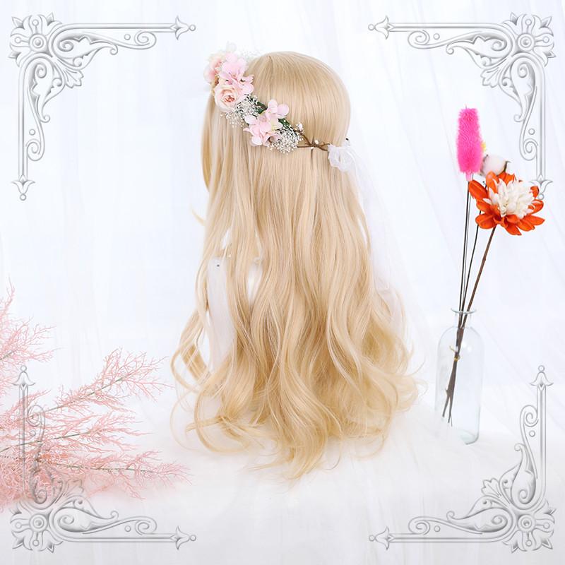 Lolita Golden-Yellow Long Curly Hair Wig WS1067