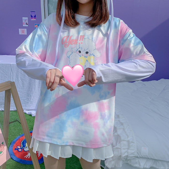 Gentle lamb gradient top SS2453