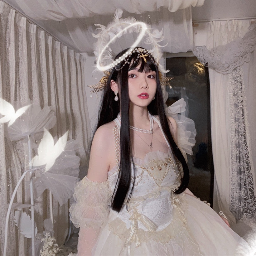 Lolita Black Brown Long Wig WS1036