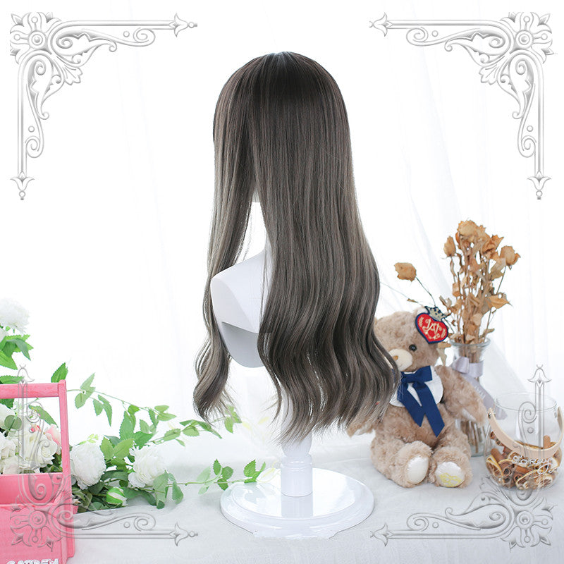 Natural sideburns and slightly curly wig WS2241