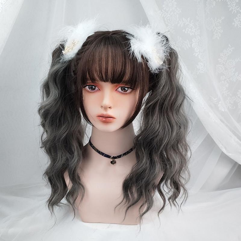 Harajuku Lolita Gradient Silver Grey Wig WS1113