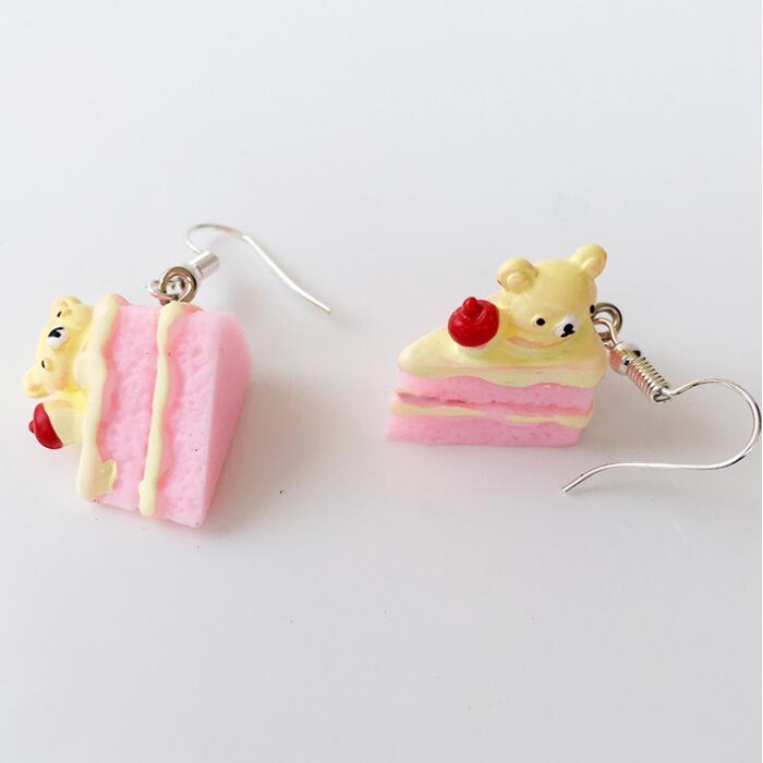 Cute simulation cake donut earrings WS3057