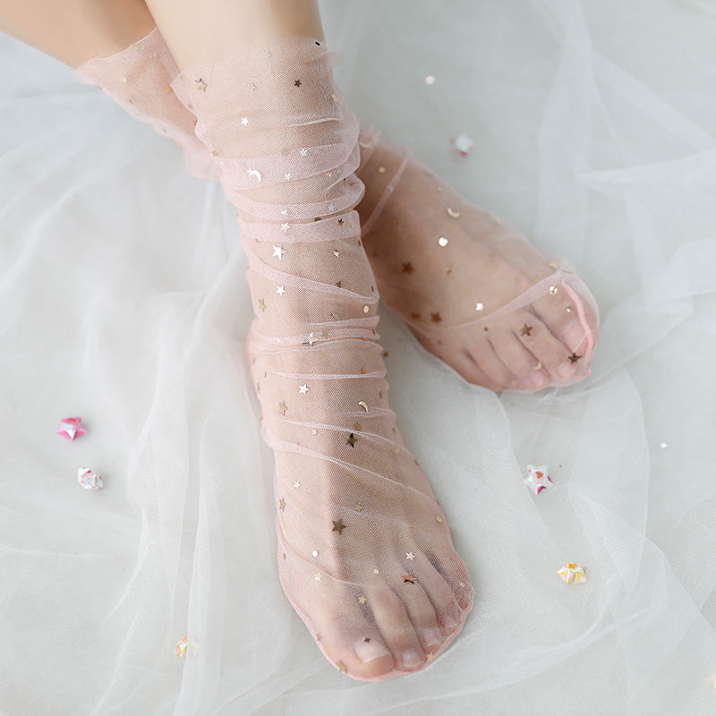 Ultra-thin Net yarn socks SS2127