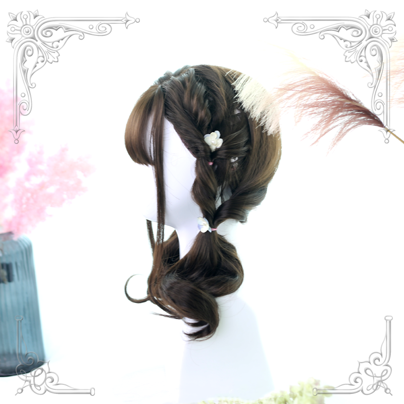 Lolita Brown Slightly Curly Wig WS1053