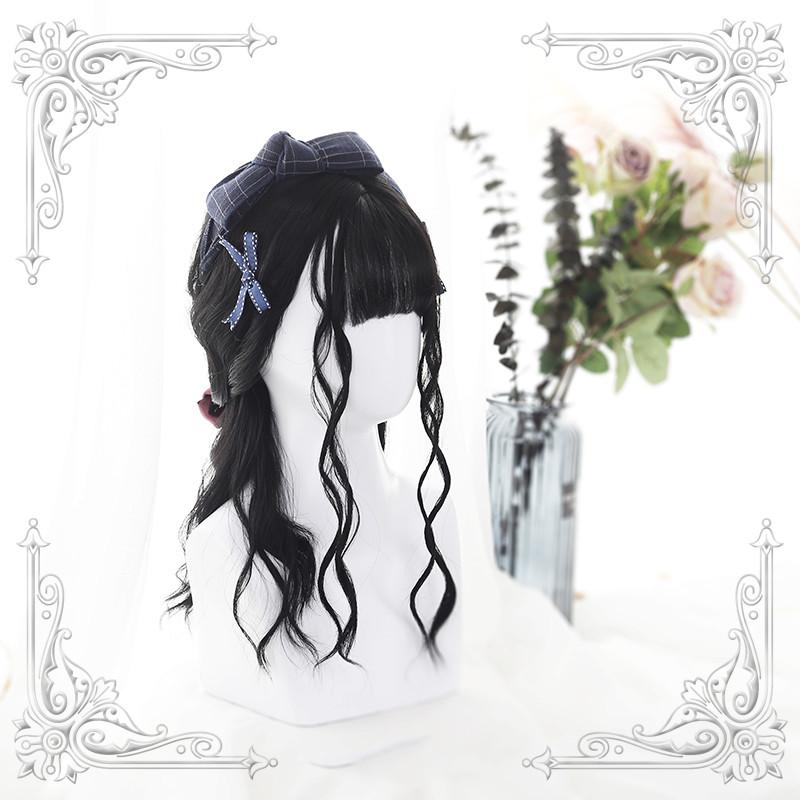 Lolita Black Long Curly Wig WS1033