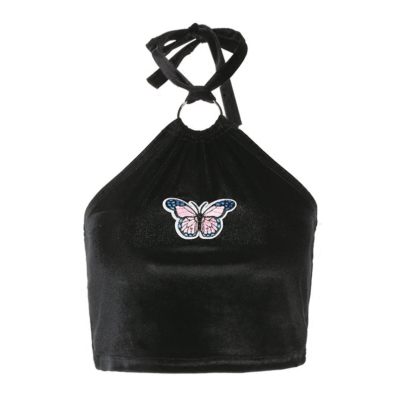 Butterfly velvet camisole SS2032