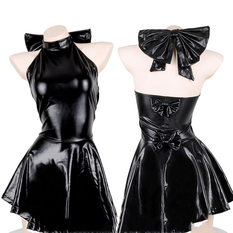Patent leather maid sexy dress SS3074
