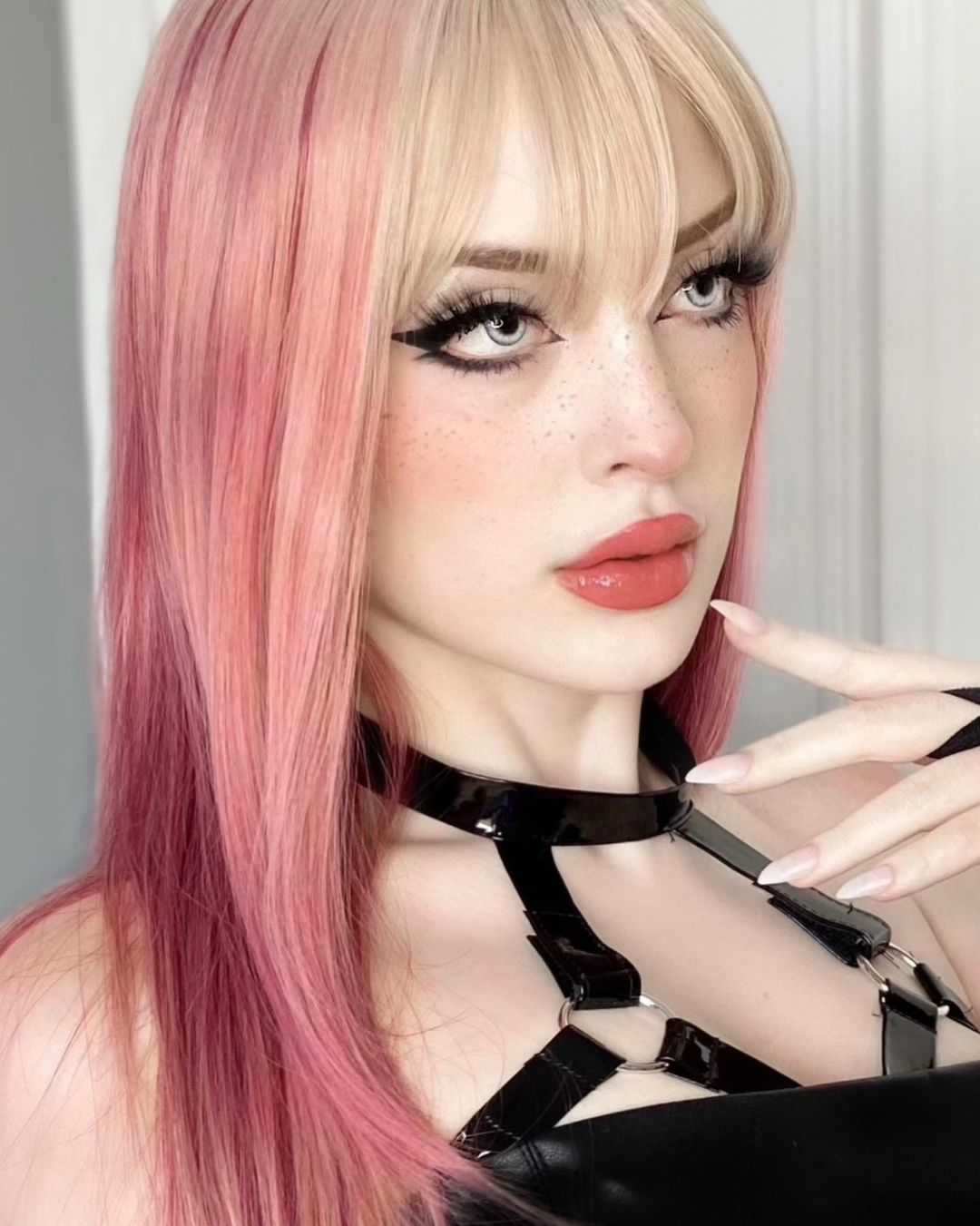 Gentle girly pink natural lolita wig WS2243