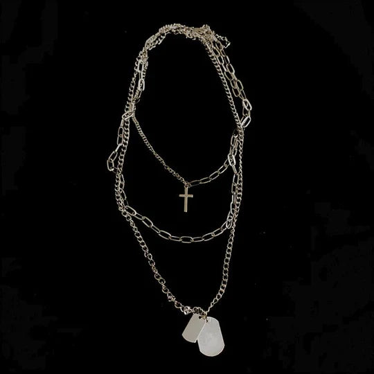 Hip-hop cross necklace sweater chain SS2943