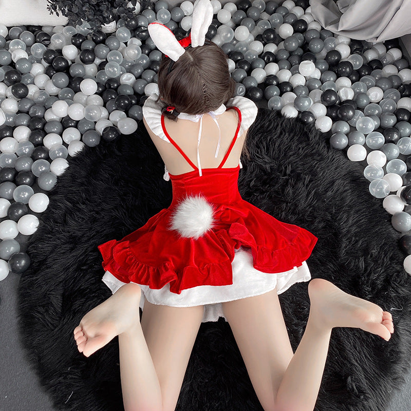 Christmas rabbit dress H057