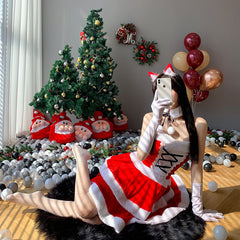 Christmas bow dress H064