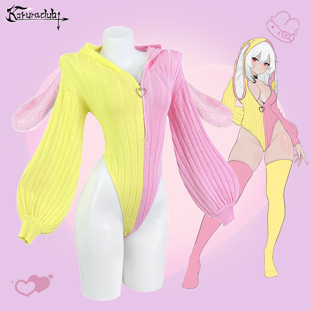 Bunny Ear Hoodie Bodysuit KO64