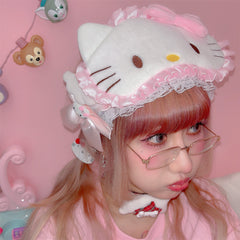Cartoon cat lace headband MO011