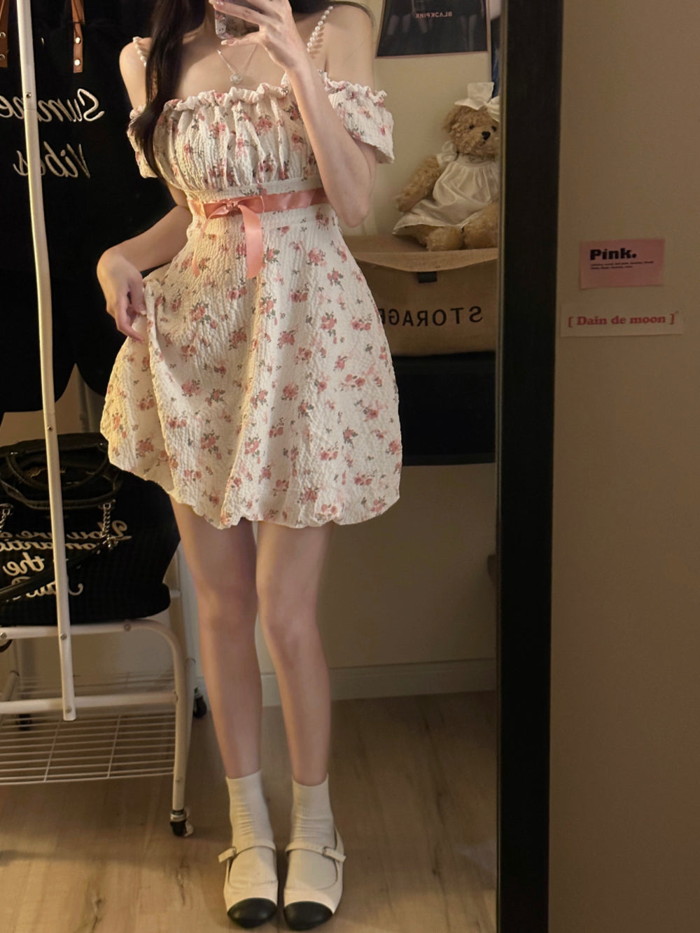 Sweet Pearl Suspender Dress CC032
