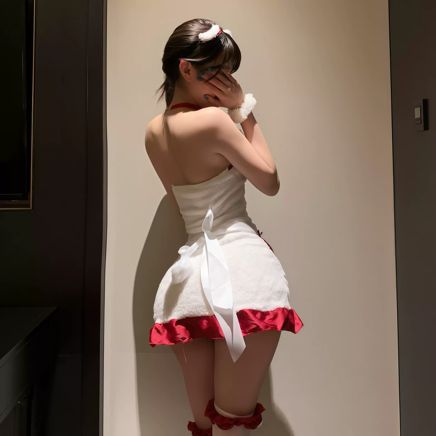 Bear plush maid pajamas S645