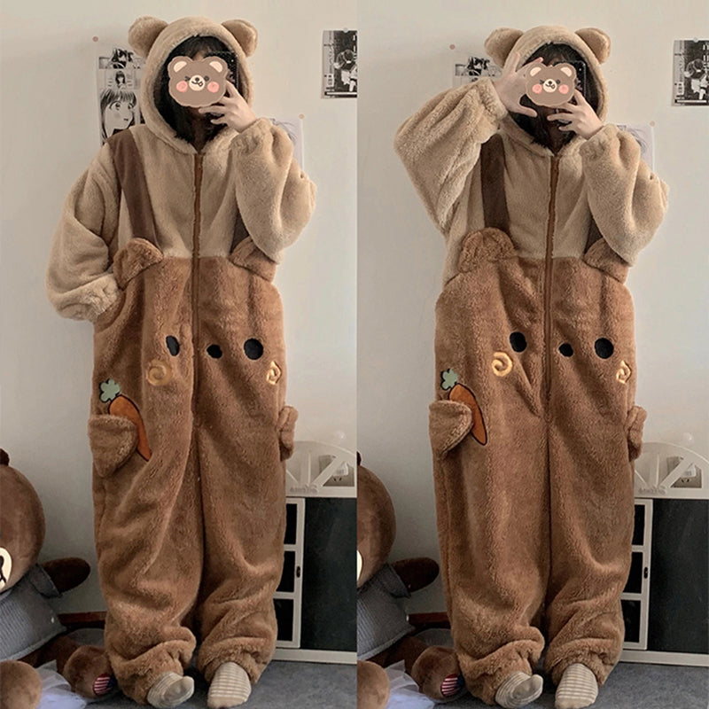 Bear one piece pajamas S022