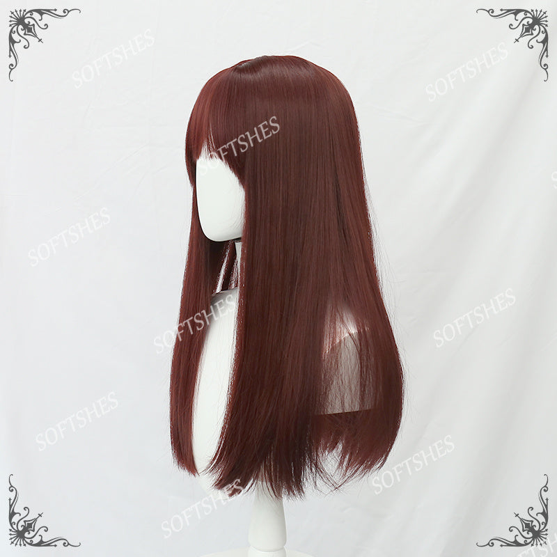 Softshes Original Red Long Straight Wig PL-2508