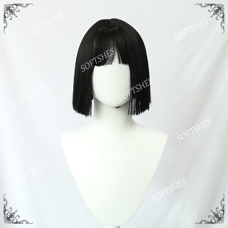 Softshes Original Black Short Straight Wig  PL-791