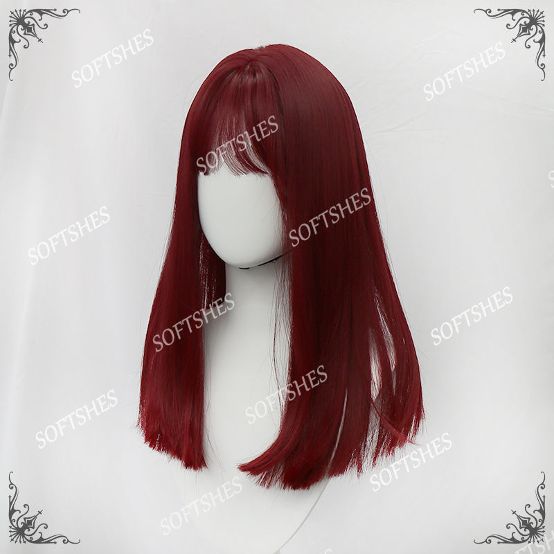Softshes Original Red Long Straight Wig  PL-2420