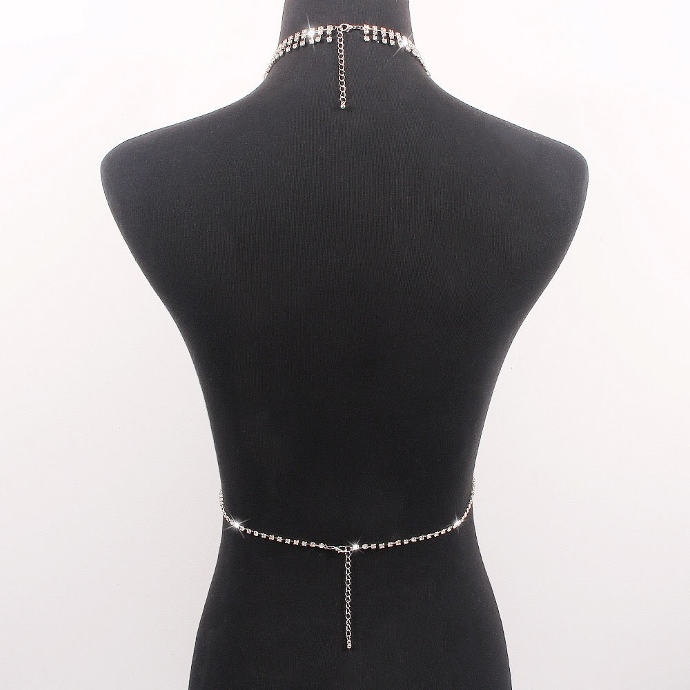 Rhinestone necklace C001