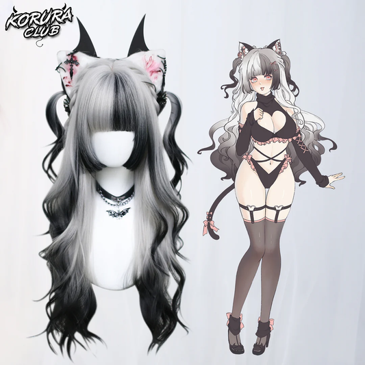 Korura Original Wig #008 Black and White – AkaiYoru Hime