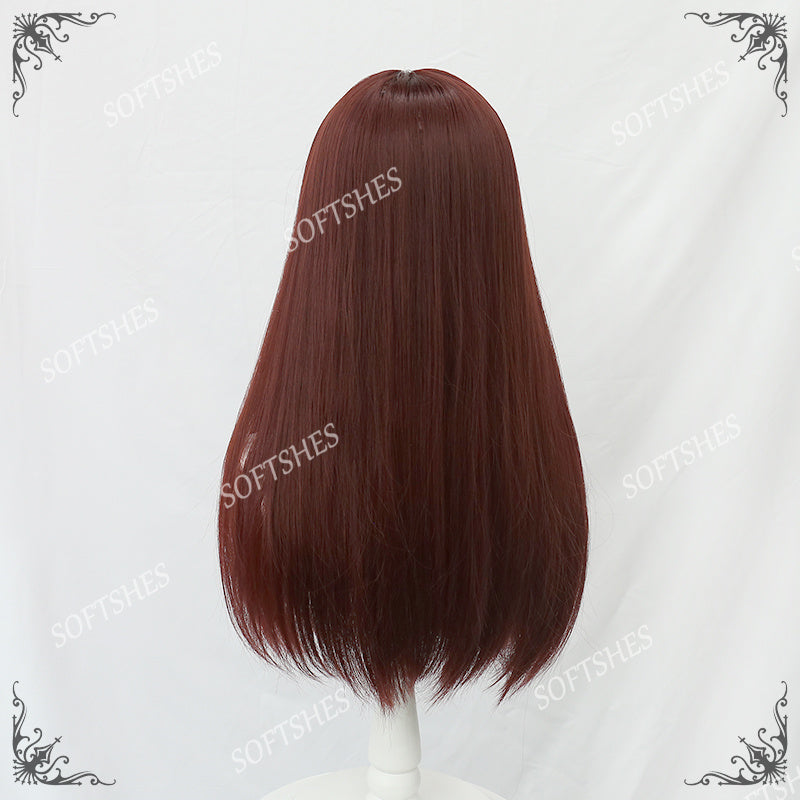 Softshes Original Red Long Straight Wig PL-2508