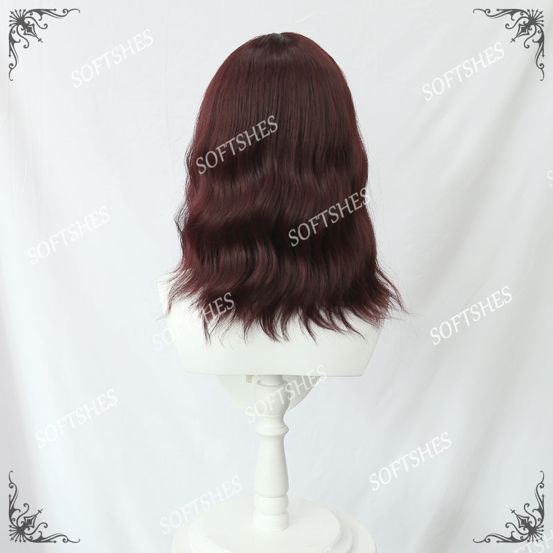 Softshes original wine red long wig   XC-819A