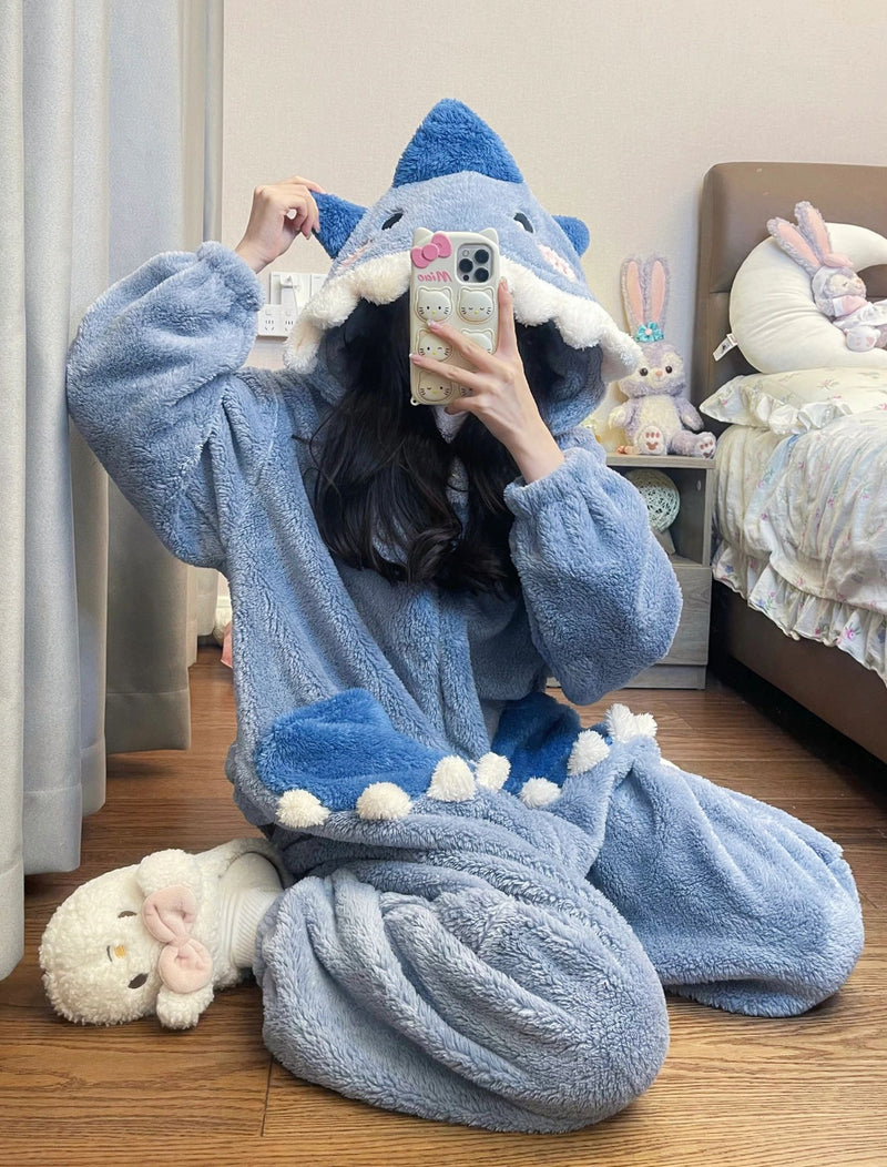 Cute shark onesie pajamas S119