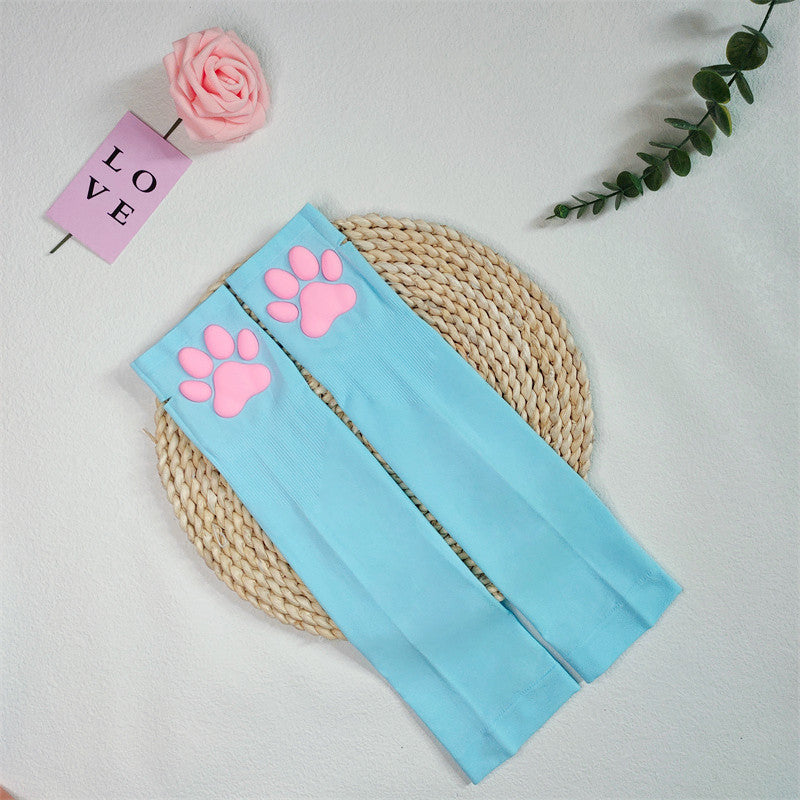 Three-dimensional cat claw sun protection sleeves S092