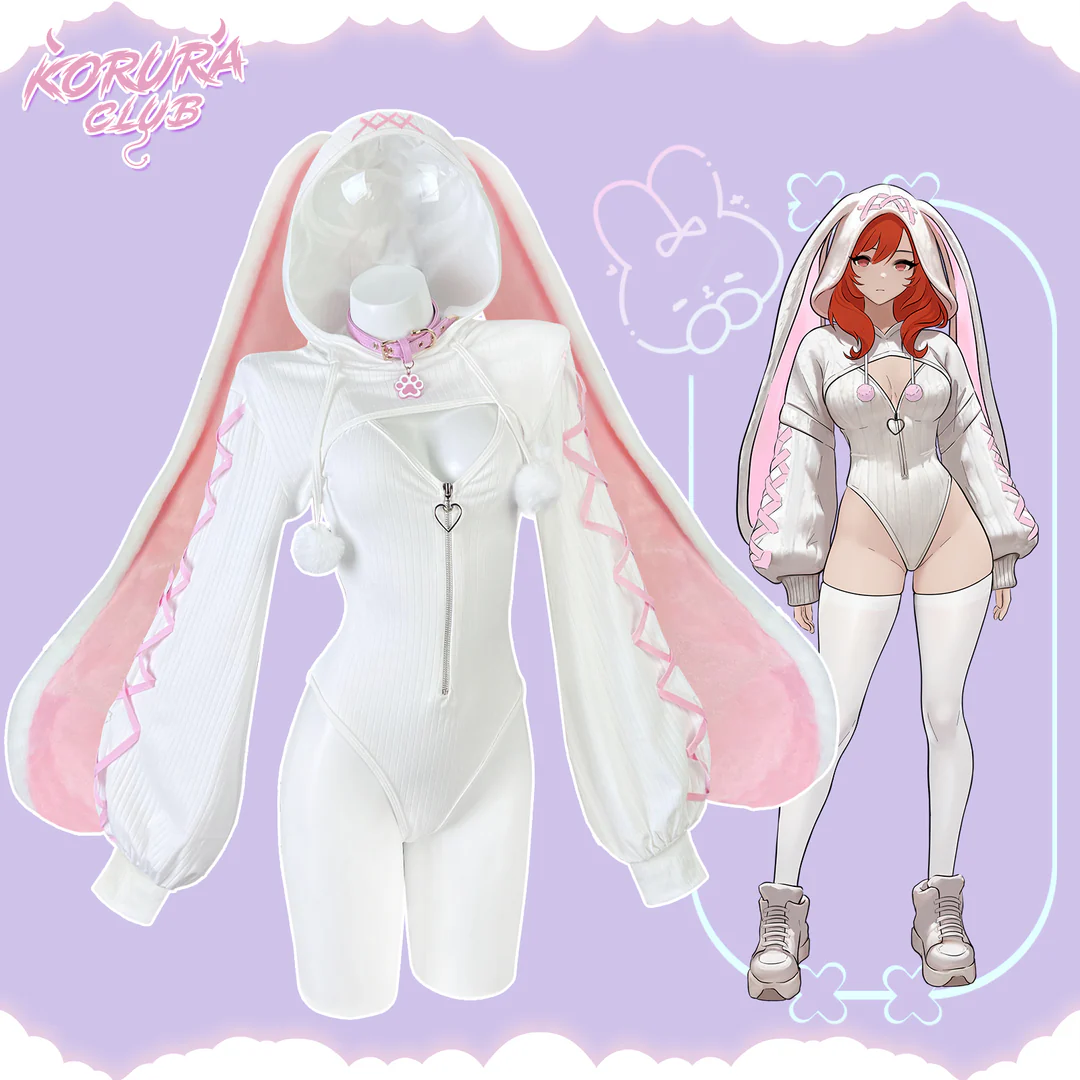 Cosplay Heart-Lock Floppy Bunny Jumpsuit KO103