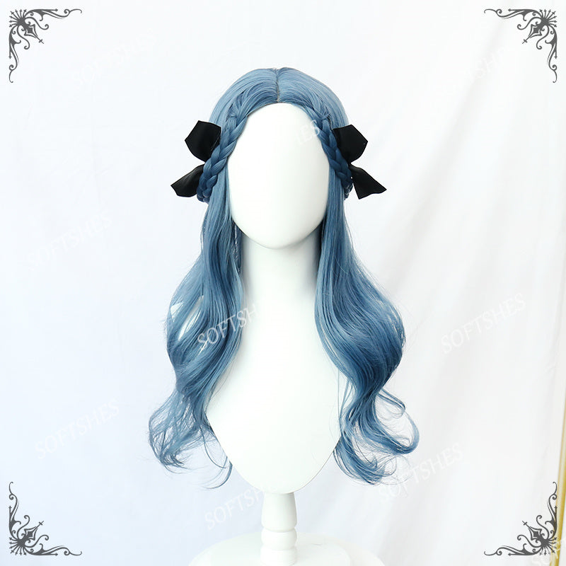Softshes Original Blue Long Curly Wig  PL-2324A