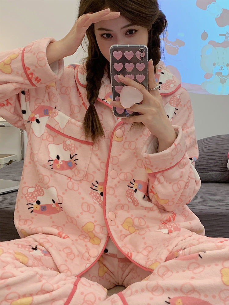Cat plush pajamas S002